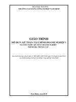 Giáo trình  kế toán tài chính doanh nghiệp 1