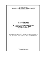 Kỹ thuật cắt may thời trang nam