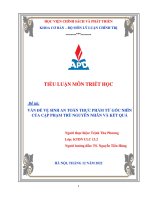 Tiểu Luận Đề Tài Vấn Đề Vệ Sinh An Toàn Thực Phẩm Từ Góc Nhìn Của Cặp Phạm Trù Nguyên Nhân Và Kết Quả.pdf