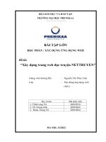 Bài tập lớn xây dựng ứng dụng web đề tài xây dựng trang web đọc truyện nettruyen
