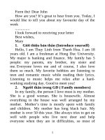 Các bài văn mẫu bằng english