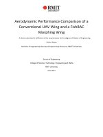Masters thesis of engineering aerodynamic performance comparison of a conventional uav wing and a fishbac morphing wing
