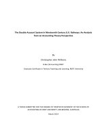 Masters thesis of business the double account system in nineteenth century u k  railways an analysis from an accounting theory perspective