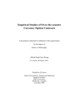 Doctoral thesis of philosophy empirical studies of over the counter currency option contracts