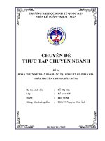 Hoàn thiện kế toán bán hàng tại công ty cổ phần giải pháp truyền thông chấn hưng