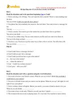 Bai tap tieng anh ve loi yeu cau loi moi loi de nghi