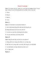 Trắc nghiệm ngữ văn 9 có đáp án bài  (100)