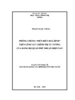 (Luận văn thạc sĩ) phòng chống “diễn biến hoà bình” trên lĩnh vực chính trị tư tưởng của đảng bộ quận phú nhuận hiện nay