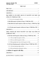 Hoàn thiện kế to¸n nguyªn vật liệu tại c«ng ty tnhh may tbt