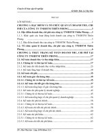 Hoàn thiện kế toán doanh thu, chi phí và kết quả kinh doanh của lĩnh vực kinh doanh vận tải bằng ô tô tại công ty tnhhtm thiên phong