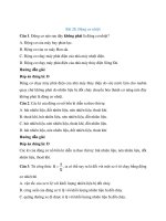 Trắc nghiệm công nghệ, công nghệ lớp 8, có đáp án bài  (9)