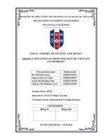 Essay theory of finance and money group 5 situation of bond issuance of vietnam enterprises