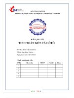 (Tiểu luận) tính toán kết cấu ôtô