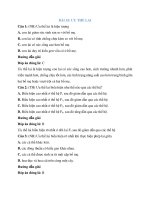 Trắc nghiệm sinh học lớp 9 có đáp án bài  (18)