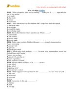 Bai tap cau chu dong va bi dong trong tieng anh 1