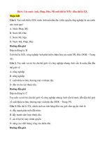 Trắc nghiệm lịch sử lớp 8 có đáp án bài  (6)