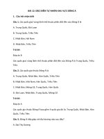 Trắc nghiệm địa lí lớp 8 có đáp án bài  (10)