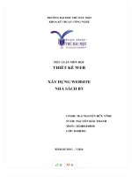 Tiểu luận môn học thiết kế web xây dựng website nhà sách bt