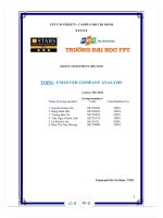 Group assignment mgt103 topic unilever company analysis