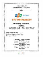 Marketing principles topic number one tan hiep phat