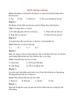 Trắc nghiệm sinh học 8 có đáp án bài (11)