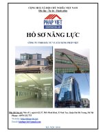 HỒ SƠ NĂNG LỰC CÔNG TY TNHH ĐẦU TƯ VÀ XÂY DỰNG PHÁP VIỆT