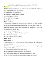 Trắc nghiệm lịch sử lớp 8 có đáp án bài  (17)