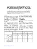 Luận văn nghiên cứu lựa chọn một số môn thể thao tự chọn trong chương trình giáo dục thể chất cho học sinh trường trung học phổ thông