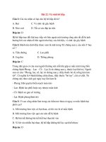 Trắc nghiệm sinh học 8 có đáp án bài (8)