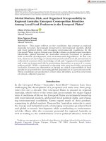 Global Markets, Risk, and Organized Irresponsibility in Regional Australia: Emergent Cosmopolitan Identities Among Local Food Producers in the Liverpool Plains