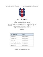 Tiểu luận đề tài tính năng và tiện ích quan trọng của google drive 2