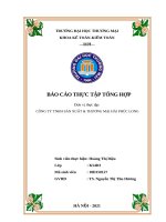 Báo cáo thực tập tại Công ty tnhh sản xuất  thương mại hải phúc long