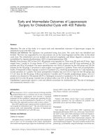 Early and Intermediate Outcomes of Laparoscopic Surgery for Choledochal Cysts with 400 Patients