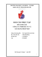 Báo cáo thực tập Quản trị nguồn nhân lực tại công ty TNHH Đầu Tư và Xây Dựng Pháp Việt
