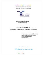 Tiểu luận môn học thiết kế web xây dựng website shop áo nữ veera beauty cho lyn lyn store