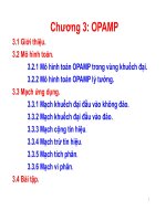 Kỹ thuật điện điện tử Opamp