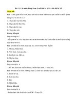 Trắc nghiệm lịch sử lớp 8 có đáp án bài  (11)