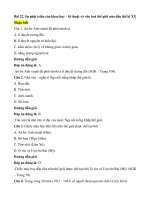 Trắc nghiệm lịch sử lớp 8 có đáp án bài  (22)