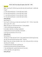 Trắc nghiệm lịch sử lớp 8 có đáp án bài  (16)