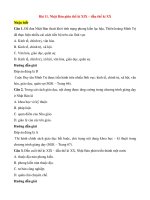 Trắc nghiệm lịch sử lớp 8 có đáp án bài  (12)