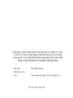 Tiểu luận cao học xhh lãnh đạo quản lý  vận dụng lý thuyết phân tầng xã hội hợp thức vào quản lý xã hội  liên hệ