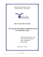 Đồ án chuyên ngành xây d ng h ng website ự ệ thố quản lý tour du lịch
