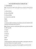 Trắc nghiệm địa lí lớp 8 có đáp án bài  (33)