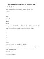 Trắc nghiệm địa lí lớp 8 có đáp án bài  (11)