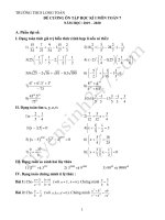 E cuong ki 1 toan 7 thcs long toan 1