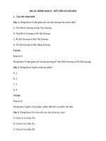 Trắc nghiệm địa lí lớp 8 có đáp án bài  (12)