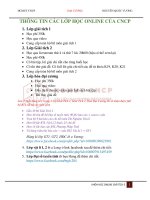 Thông tin các lớp học thêm đại cương trang 2