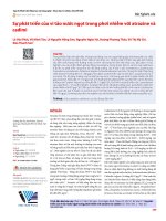 Sự phát triển của vi tảo nước ngọt trong phơi nhiễm với atrazine và cadimi