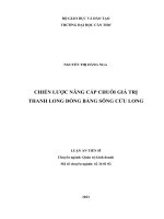 Chiến lược nâng cấp chuỗi giá trị thanh long Đồng bằng sông Cửu Long.