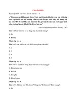 Trắc nghiệm ngữ văn 8 có đáp án bài  (6)